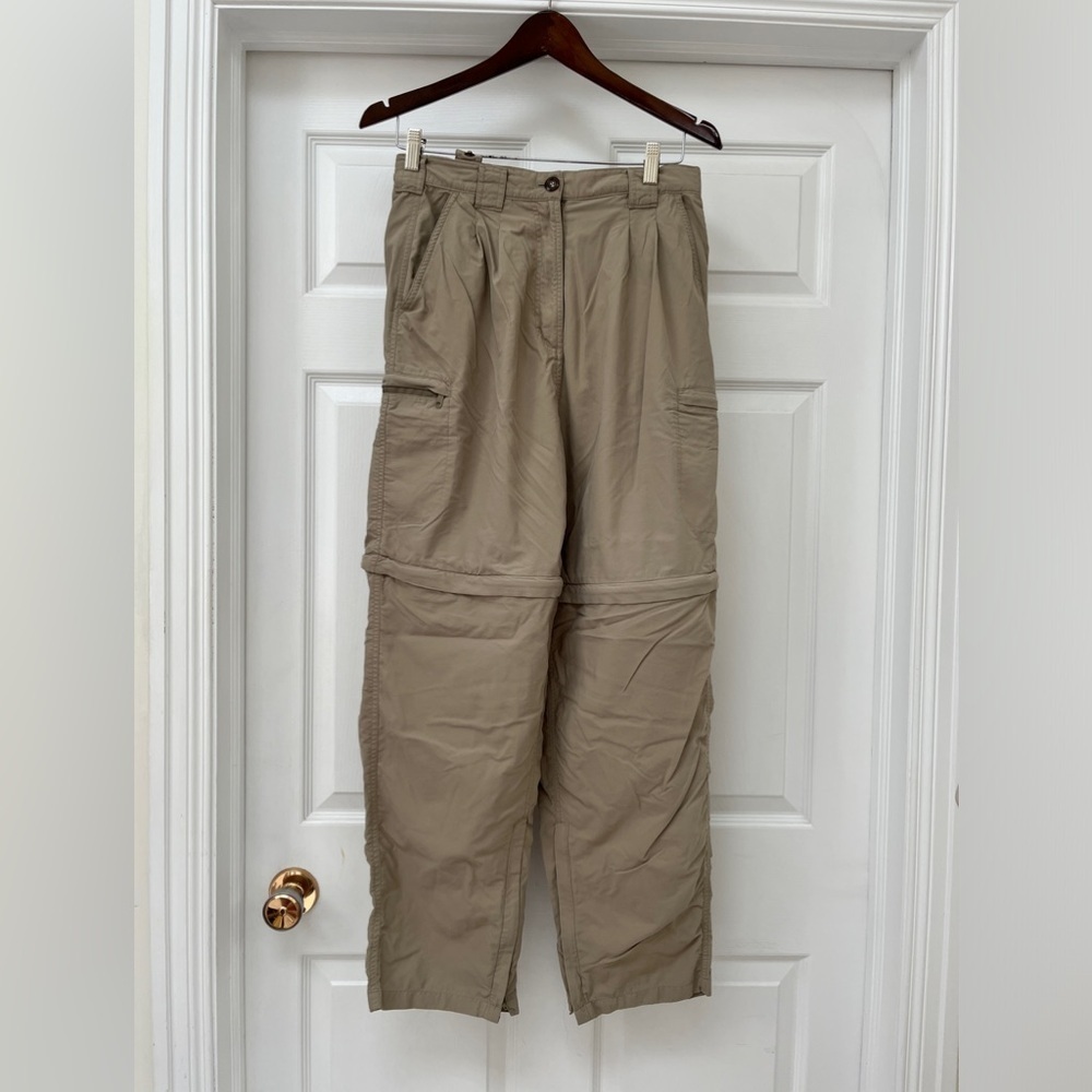 L.L. Bean Tan Convertible Pants FITS SMALLER